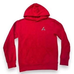 Jordan Red Essential Fleece Pullover Hoodie Youth L